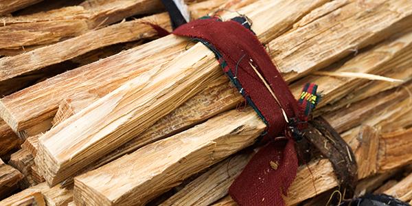 Bundle of chopped wood