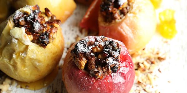 Enjoy a delicious serving of berry baked apples