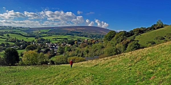 Landscape shot of Exmoor walks