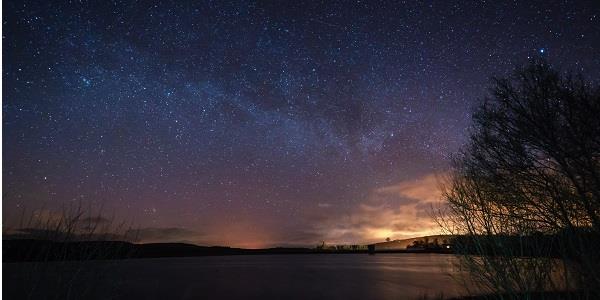 View of the stars on a glamping break