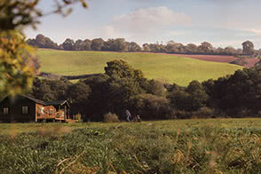 View of the rolling hills surrounding the Kittisford Barton site