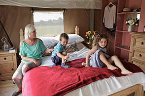 Grandma and kids playing - thumbnail