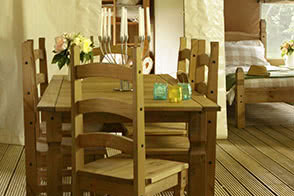 Enjoy elegant pine furnishings