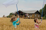 Bug hunting int he fields at Sweffling, Suffolk