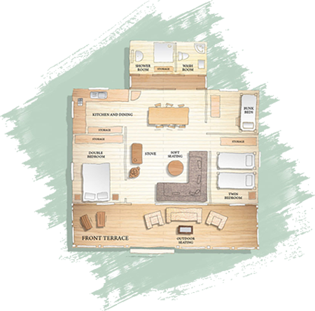 Our glamping tent layout