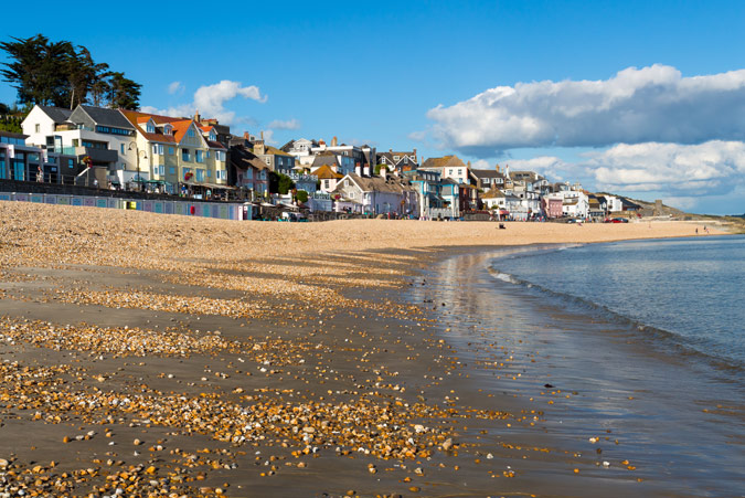 Relaxing at Lyme Regis Beach