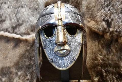 Anglo Saxon helmet at Sutton Hoo
